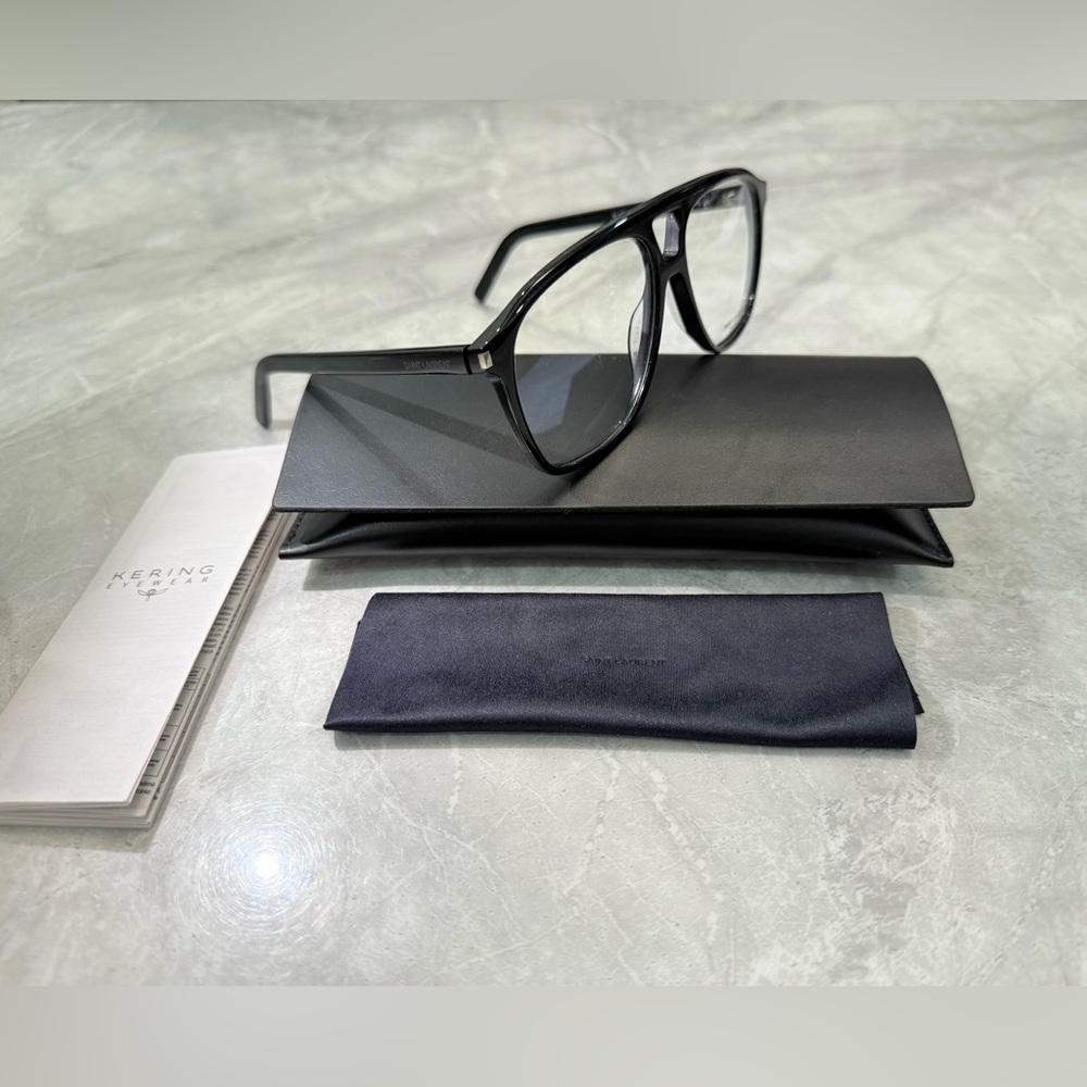 Saint Laurent SL 596 DUNE OPT Black (001) unisex Eyeglasses 100% authentic